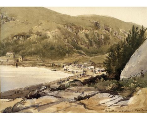 MAURICE PRIMROSE A view of Pontoon with lakes Conn and Cullen, Nephin in the background Inscribed and dated June 24/49, and T