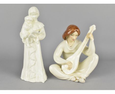 A Royal Doulton Figure, Lyric HN2757 and a Royal Worcester Figure, Once Upon a Time 