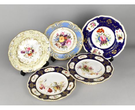 A Collection of 19th/Early 20th Century Porcelain to Comprise Royal Worcester Hand Painted Fruit Plate and Tazza both Decorat
