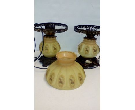 Three Mid Century Lamp Shades 