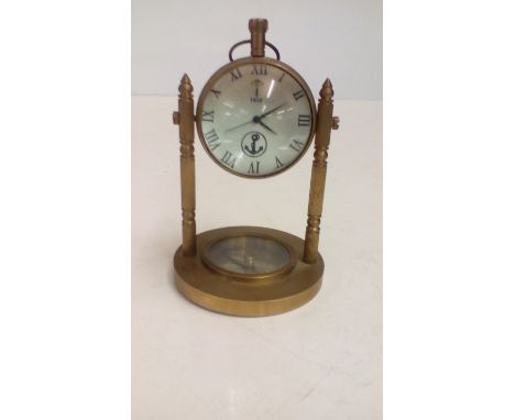 Reproduction Bubble Clock/Compass, height 14cm  