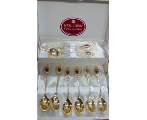 Royal Albert Six Spoons, Butter Knife, Jam Spoon All boxed