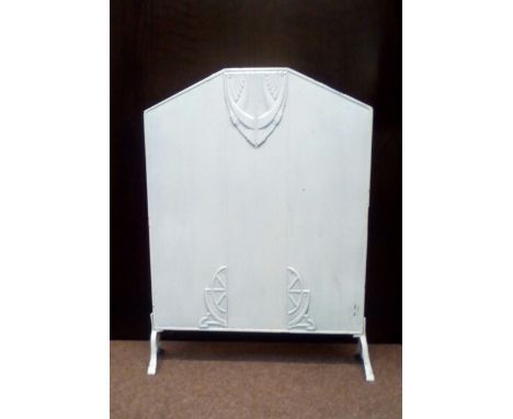 Art Deco Metal Firescreen, Painted