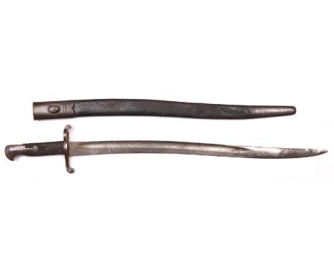 A P1856/58 Enfield sword bayonet modified for the Martini Henry rifle, blade 22½” with Enfield inspector’s marks, government 