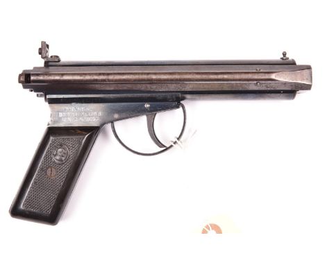 A scarce .177” “Warrior” air pistol, made between 1931 and 1939, this appears to be an early example without serial number or