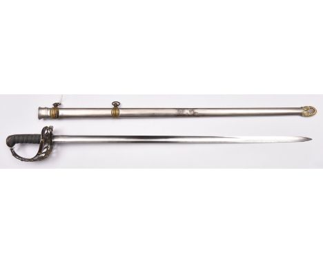 A Victorian 1834 pattern 1st Life Guards officer’s sword, blade 33” with traces of maker’s name (Andrews “) at forte, regulat