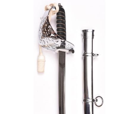 A late 20th century 1892 pattern Household Cavalry trooper’s sword, blade 34” by Wilkinson, number 128463, the back edge also