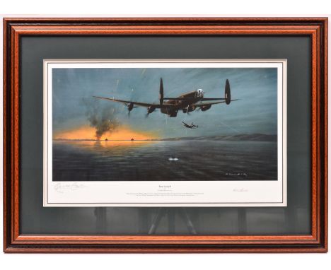 2 framed and glazed coloured aircraft prints by Frank Wootton, PPGAvA: “Rocket firing Typhoons at the Falaise Gap, Normandy 1