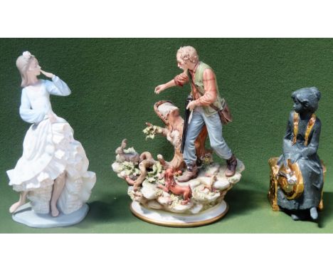 Capodimonte La Sorpresa figure, Nao figure, plus Nadal figure All in used condition, unchecked