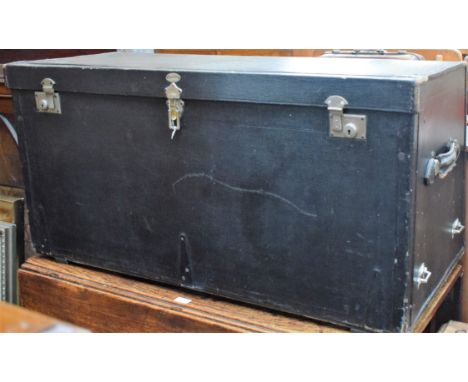 Motoring - an early 20th century automobile trunk, by Dunhill, London, fall front, carrying handles to sides, c.1925