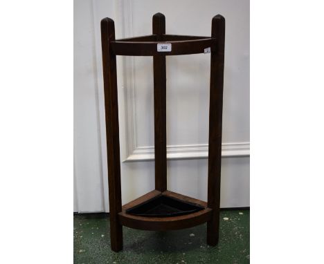 An oak umbrella/stick stand, 73.5cm high