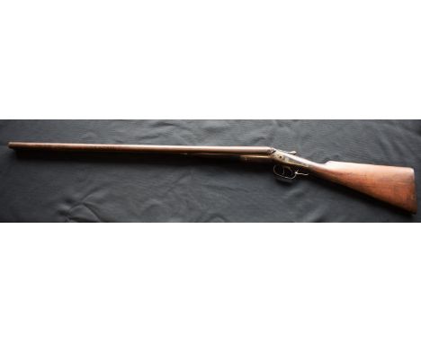 **Please note: to purchase and collect this item requires a valid certificate**A 19th century double-barrel shotgun, 76cm bar