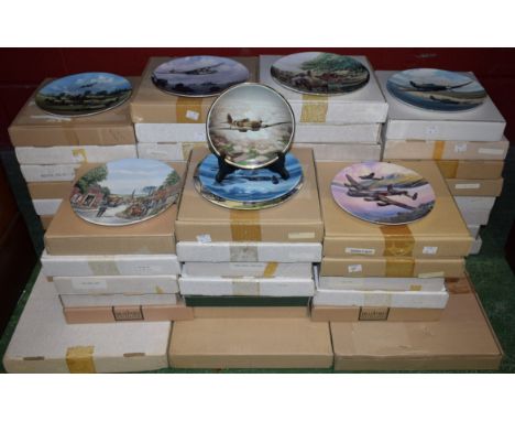 Collector's Plates - Bradford Exchange Royal Worcester Battle of Britain, boxed, Lancaster Bomber, boxed; others, similar, WW