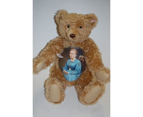 Steiff Teddybear Margaret , white tag No.038655, dated 2009, limited edition of 1000 examples, golden long mohair example wit