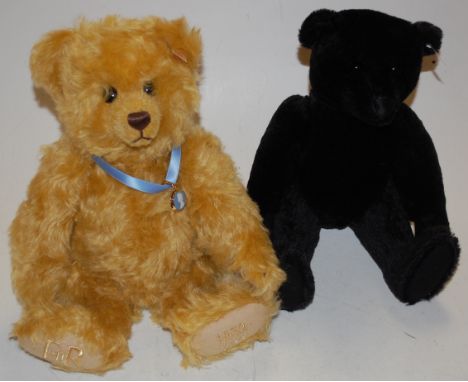 Steiff collectable bear group to include; No.660627, Schwarzbaer, limited edition of 1500 dated 2001, black short mohair exam