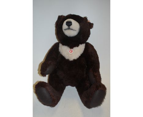 Steiff large Moonbear, white tag No.036491, limited edition of 1500 pieces, dated 2009, dark brown and alpaca cream short moh