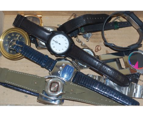Mixed lot of gents wristwatches to include; digital Casio, Seafarer etc 