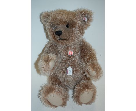 Steiff Grissly Bear, white tag No.036507, limited edition of 1500, grey long mohair example, with red and white chest tag, un