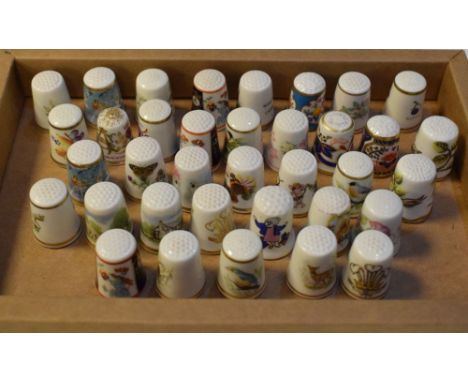 Collection of Royal Worcester thimbles  