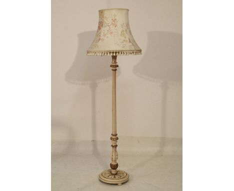 Mid 20th Century painted standard lamp with shade  