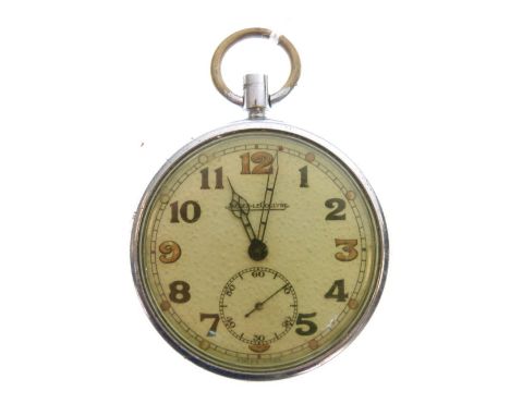 Jaeger Le Coultre - Military issue General Service Time Piece, Arabic dial with red quarters and subsidiary at 6, case back s