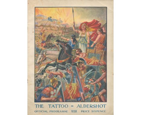 The Tattoo. Official programme of Searchlight Tattoo, held at Rushmoor, Aldershot. June 13th to June 20th, 1931. 32 pages. Hi