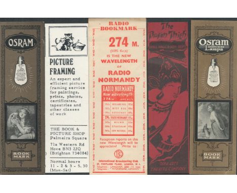 5 bookmarks offered as one lot. Includes numbers one and eight of the Osram Bookmarks Art Series. 1. Number one in the series