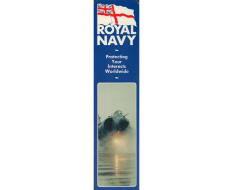 One bookmark. The Royal Navy. Plastic bookmark, showing message flags on the reverse. RARE. From single vendors book collecti