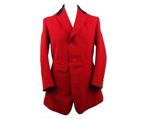 BRADBURY & BARNES OF CHELTENHAM: A GENTLEMAN'S RED HUNTING COAT size 38/39"Provenance: A Private Collection of Clothing & Acc