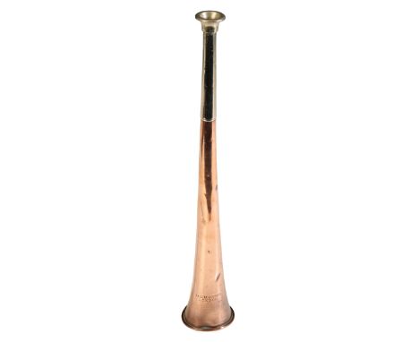 A COPPER & NICKEL SILVER HUNTING HORN by Ballbeavon & Co. London, 30cm longProvenance: A single owner collection part II