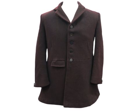 A GENTLEMAN'S BLACK HUNTING COAT with plain black buttons, size 40"Provenance: A Private Collection of Clothing & Accessories