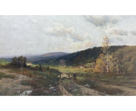 Paul R Koehler (American 1866-1909): 'When the Sun is Low', pastel, signed and titled verso (within the frame) 39cm x 64cm