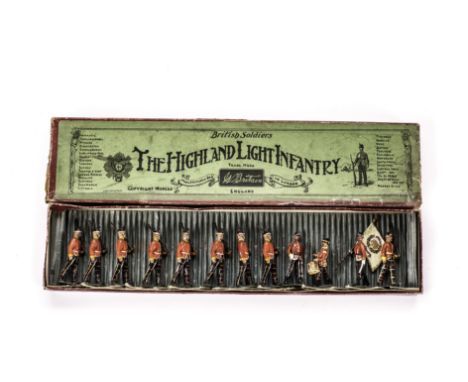 Britains set 213 Highland Light Infantry in Whisstock box, added converted figures (4), generally G in F box (13 inc box) 4 f