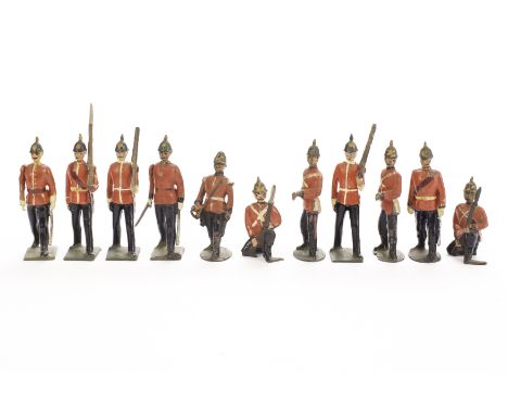 Britains Light Infantry, marching (18 inc officer), kneeling ready (4), standing ready (4), bugler, officers (2), generally G