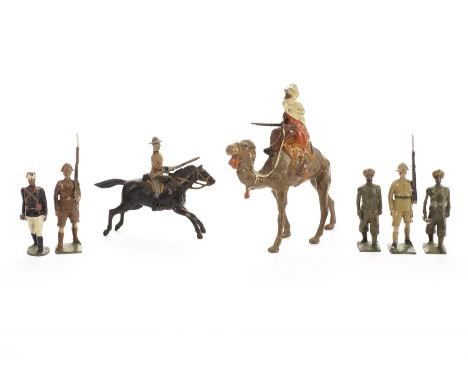 Britains loose Foreign troops,  African mounted infantry (2), Union of SA Defence Forse from set 1902 (5), Durban Light Infan