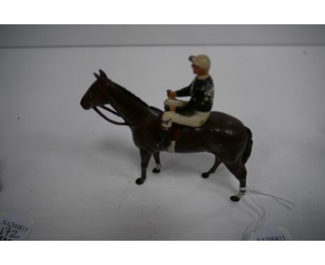 Britains unboxed Racing Colours Lord Derby, G, minor chips and slightly bent whip,