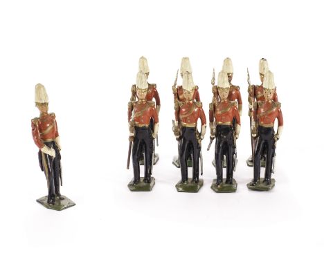 Britains unboxed set 2149 Gentlemen at Arms, generally G, 3 P, (9), 1 axe head missing, 2 figures with retouched faces and 1 