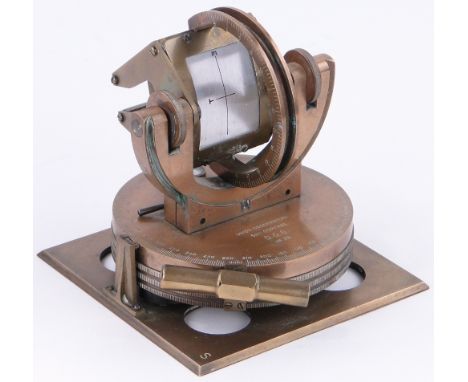 A Second World War Union Observatory Universal sun compass,
South African army issue, one of only 128 ever made, with vertica