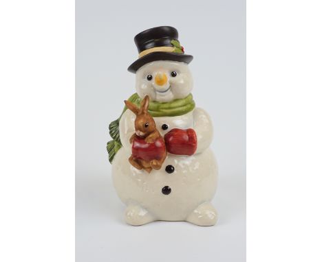Schneemann "Unzertrennlich", Goebel, Weihnacht polychrom staffiert, H.11,3cm, neuwertig
