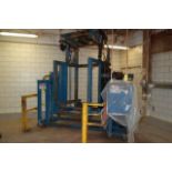 Hydraulic Tote Dump, 7 1/2 HP Motor, 230/460 Volt - Blue