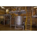 SS Cyclone w/Quick Clean Rotary Valve, Live Hopper, Structure Base