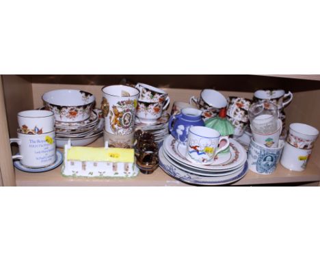 An Imari decorated part tea service, a similar dessert service and other decorative china