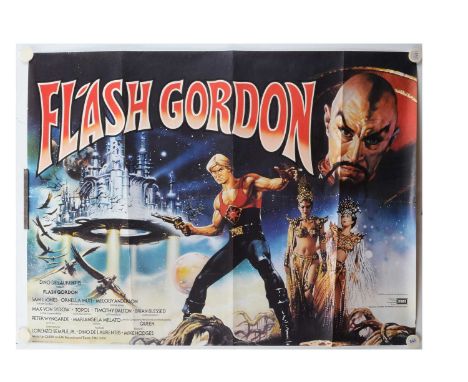 Flash Gordon (1980) Quad Poster, UK Quad poster for this Sci-fi Remake with Topol, Brian Blessed, Max Von Sydow et all - roll