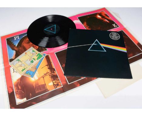 Pink Floyd LP, Dark Side of the Moon LP - Original UK release 1973 on Harvest (SHVL 804) - Stickered Black Gatefold Sleeve wi