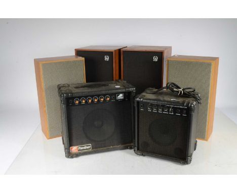 Guitar Amps / Record Player / speakers, two practice guitar combos Hohner International Panther Tega 10 and Practise Bass Com