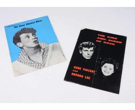 Gene Vincent Programmes, two programmes comprising the 1960 tour, also featuring Georgie Fame, The Viscounts, Nero and the Gl