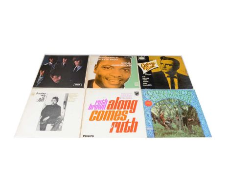Sixties LPs, sixteen albums of mainly Sixties artists comprising The Rolling Stones, Bob Dylan, Booker T and the MGs, Ruth Br