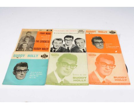 Buddy Holly / Crickets EPs, fifteen UK EPs comprising Buddy Holly No 1 (Tri centre), Buddy Holly No. 2 (Tri and round centre 