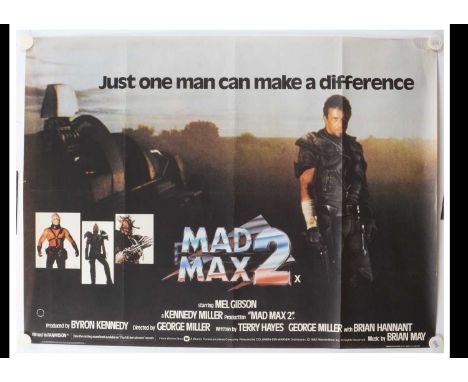 Mad Max 2 (1982) UK Quad Poster, UK Quad poster from the sequel starring Mel Gibson - rolled with light fold lines and in ver