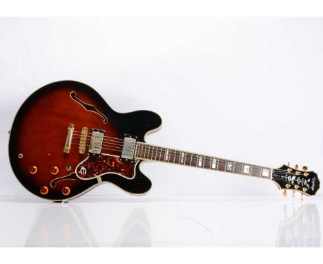 Epiphone Electric Guitar, Epiphone Electric Guitar Sheraton/VSB Made in Korea s/n 90010093 semi-hollow brown body Epiphone & 